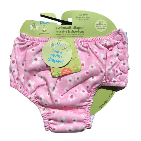 iplay - Rashguard and Swim Diaper set - Pink Blossom - 4T - Picture 5 of 9